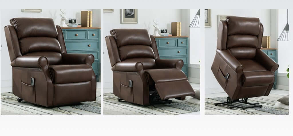 Windsor Lift & Tilt Dual Motor - Dark Brown Leather