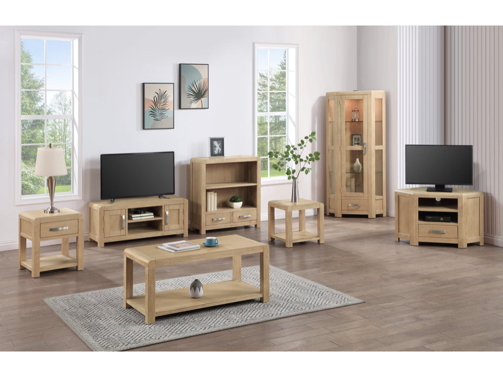 Tennessee Washed Oak Corner TV Unit