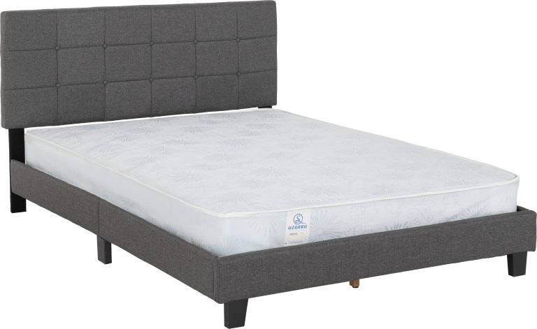 Arran 4'6" Bed - Grey Fabric