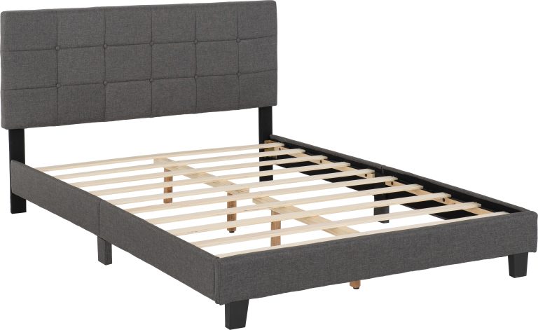 Arran 4'6" Bed - Grey Fabric