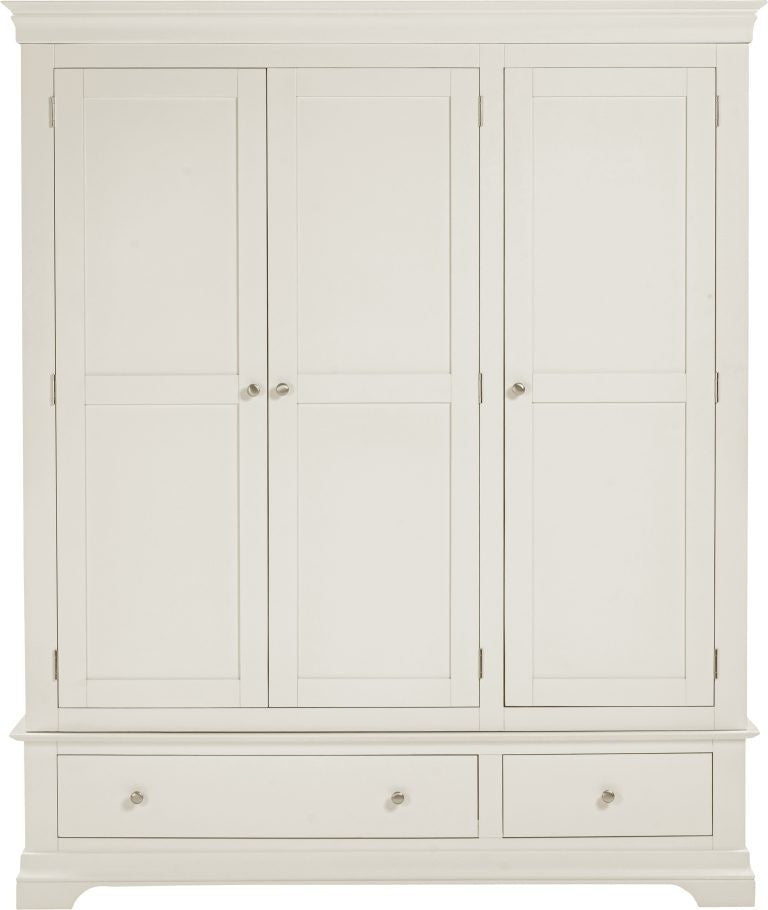 Bordeaux 3 Door Wardrobe - Ivory