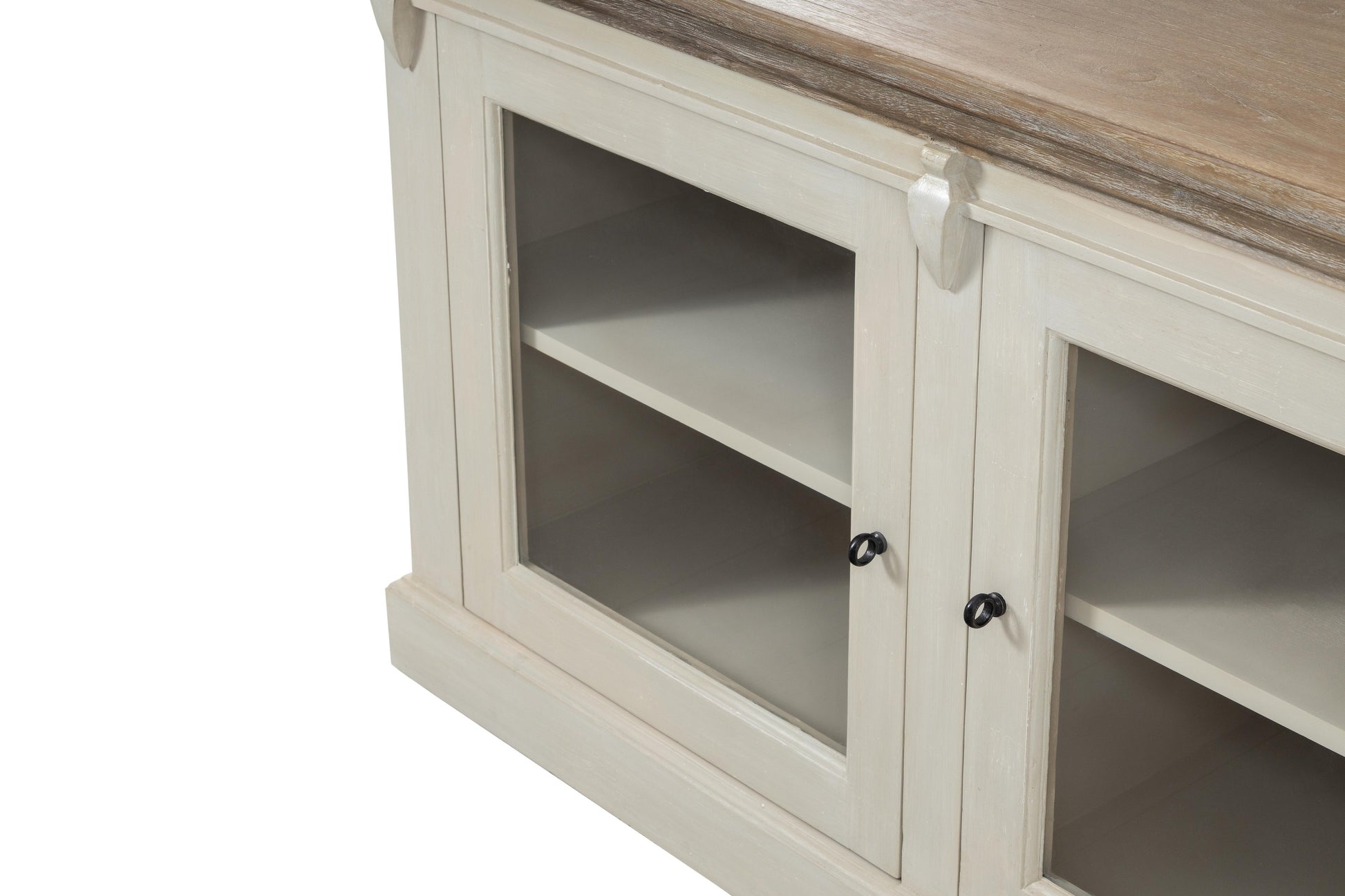 Cornwall 3 Door Sideboard - Antique White/Oak Wash Top