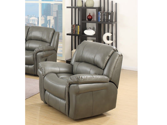 Farnham Reclining Chair Leather Aire - Grey