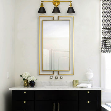 GD007 Rectangular Gold Geometric Mirror – Wall Mirror