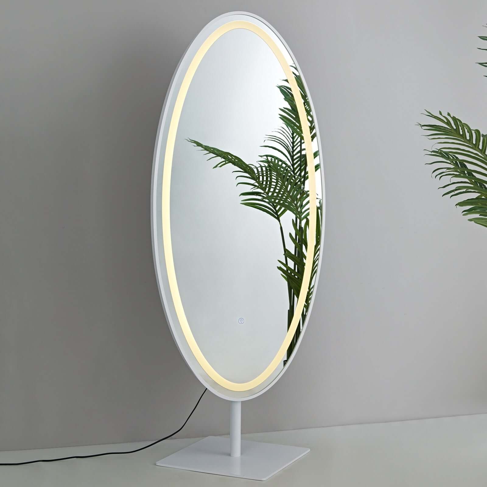 GD018 Freestanding Oval Mirror with LED & Bluetooth