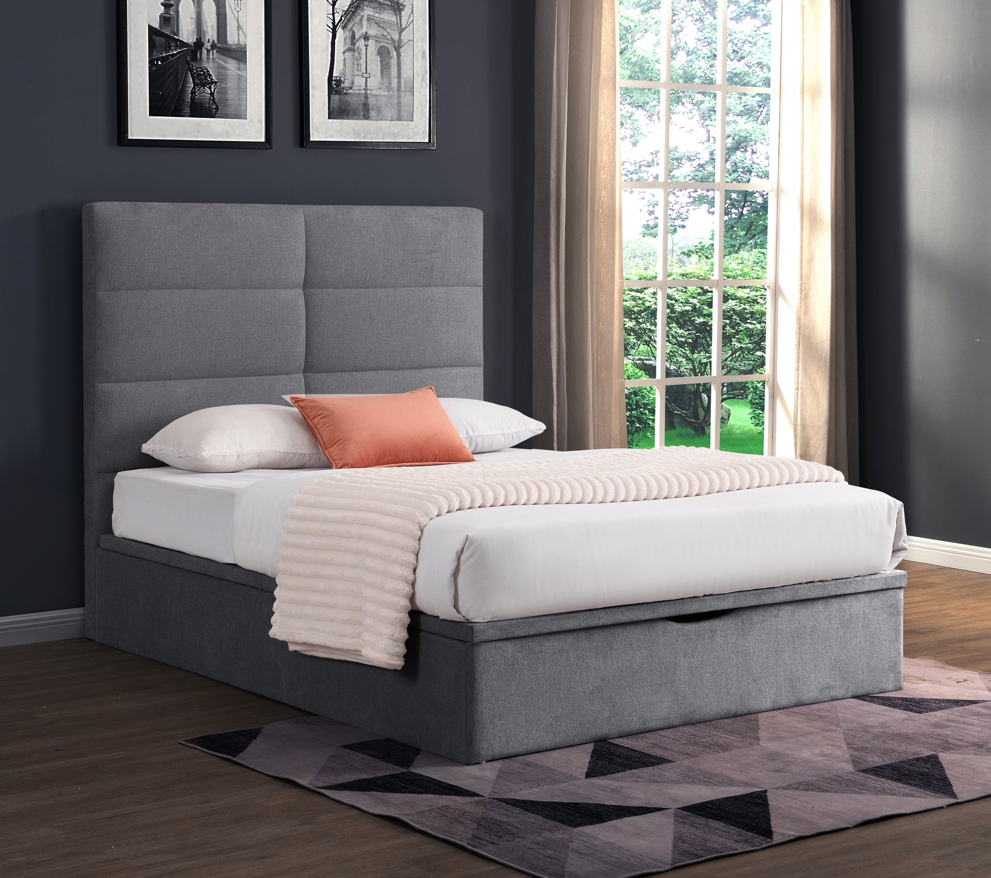 Jessica Storage Bed - Grey