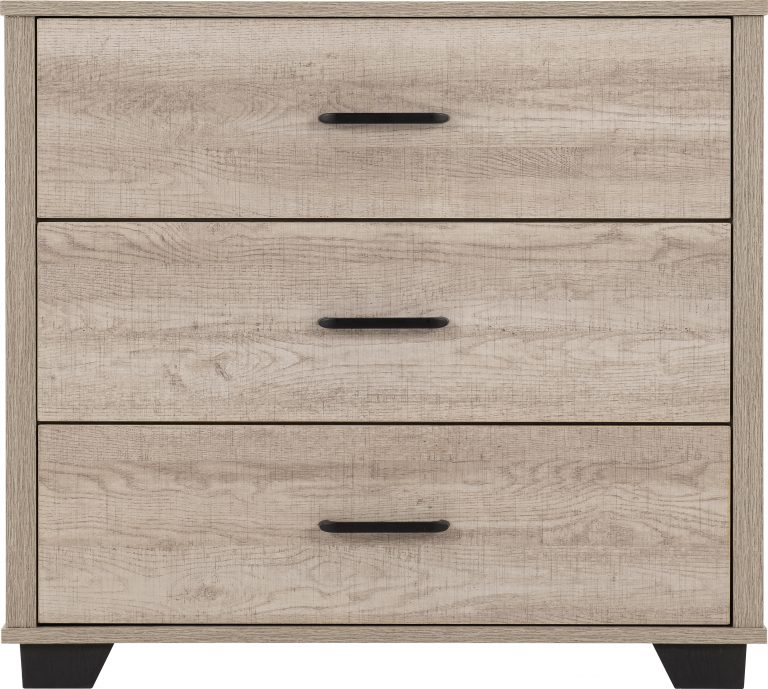 Oliver 3 Drawer Chest - Light Oak Effect