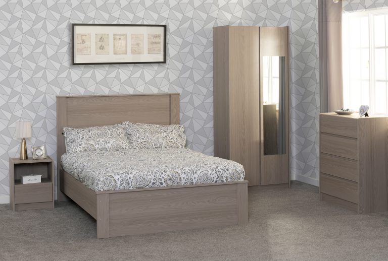 Paris 4'6 Double Bed -  Smoked Ash Effect