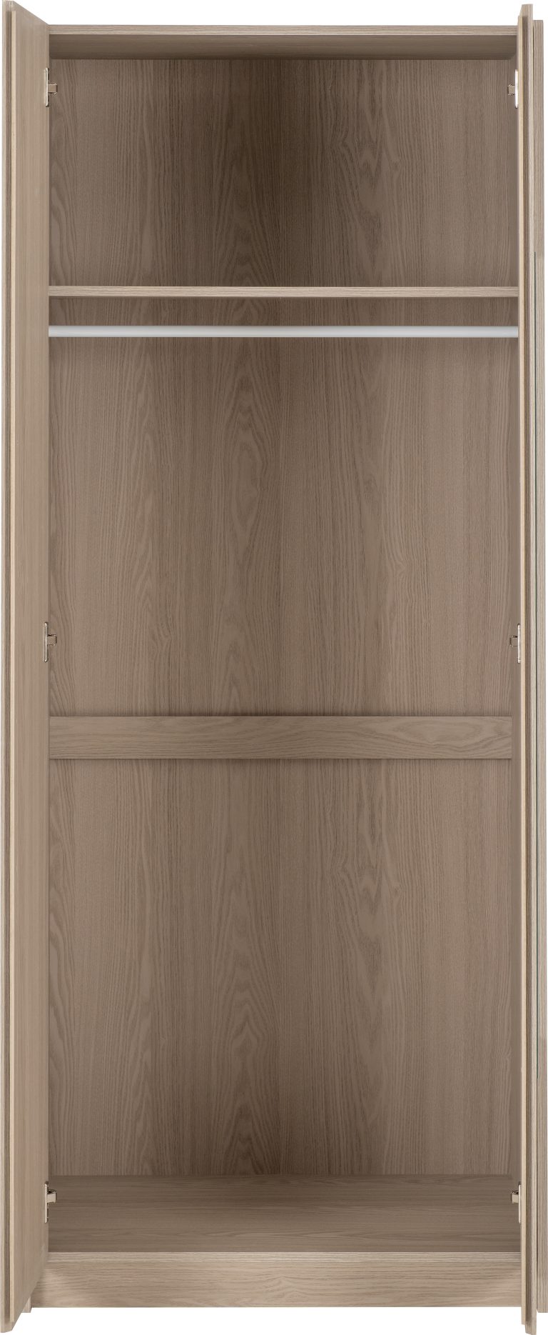 Paris 2 Door Mirrored Wardrobe - Smoked Ash Effect
