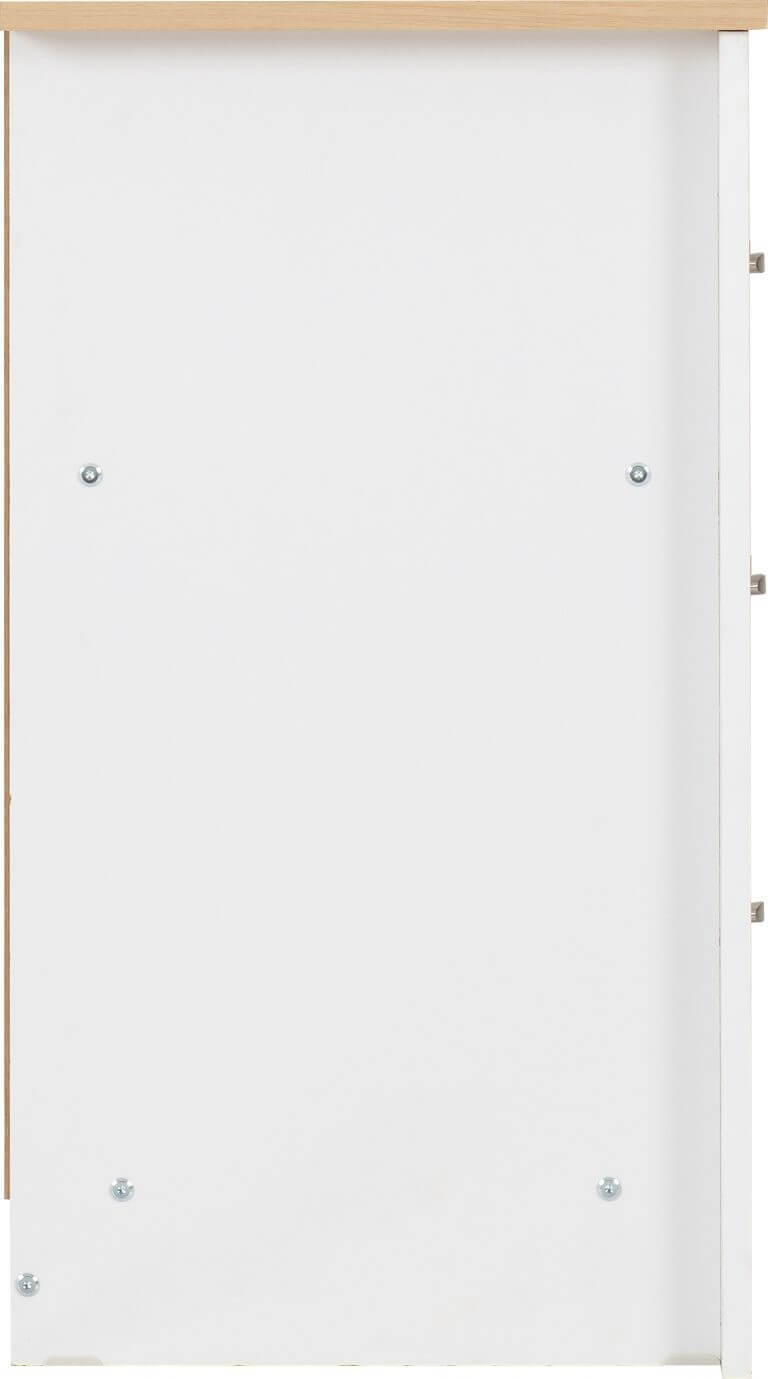Portland 3 Drawer Chest - White/Oak Effect