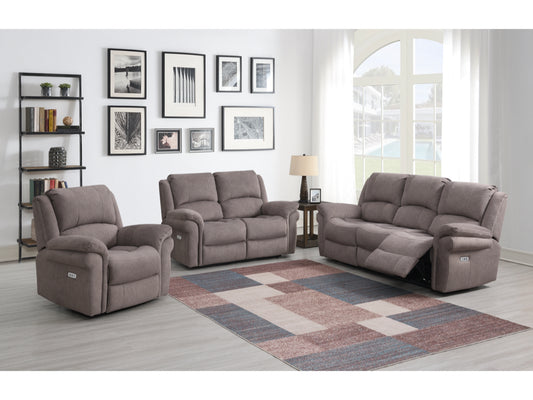 Wentworth 3+1+1 Electric Sofa Suite- Clay