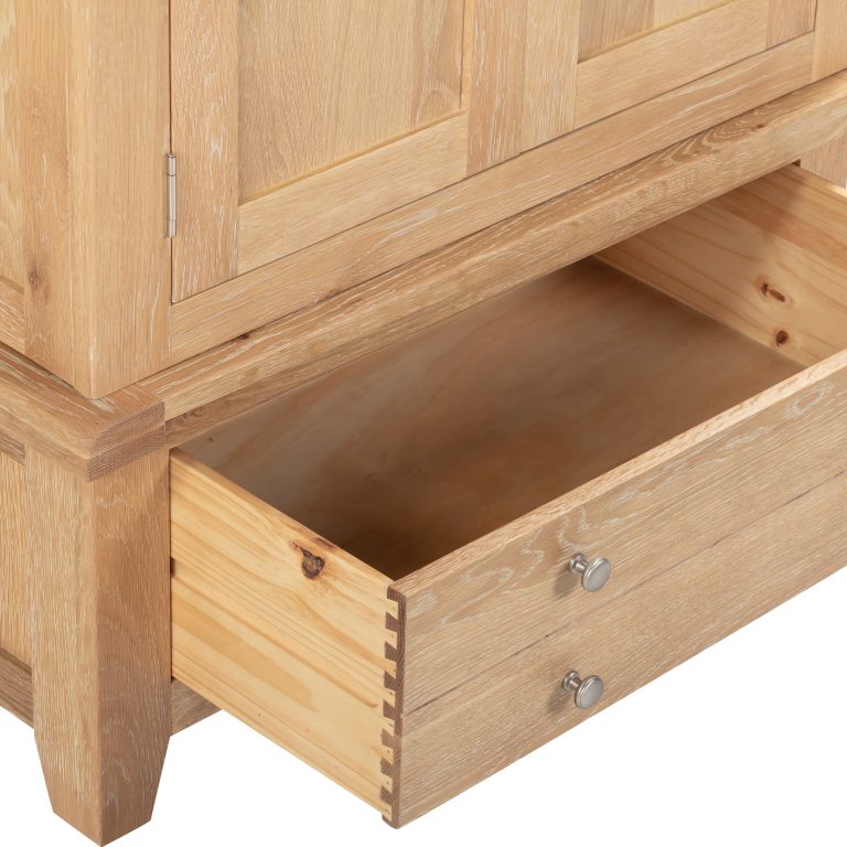 Windsor 2 Door 1 Drawer Wardrobe – Natural Oak