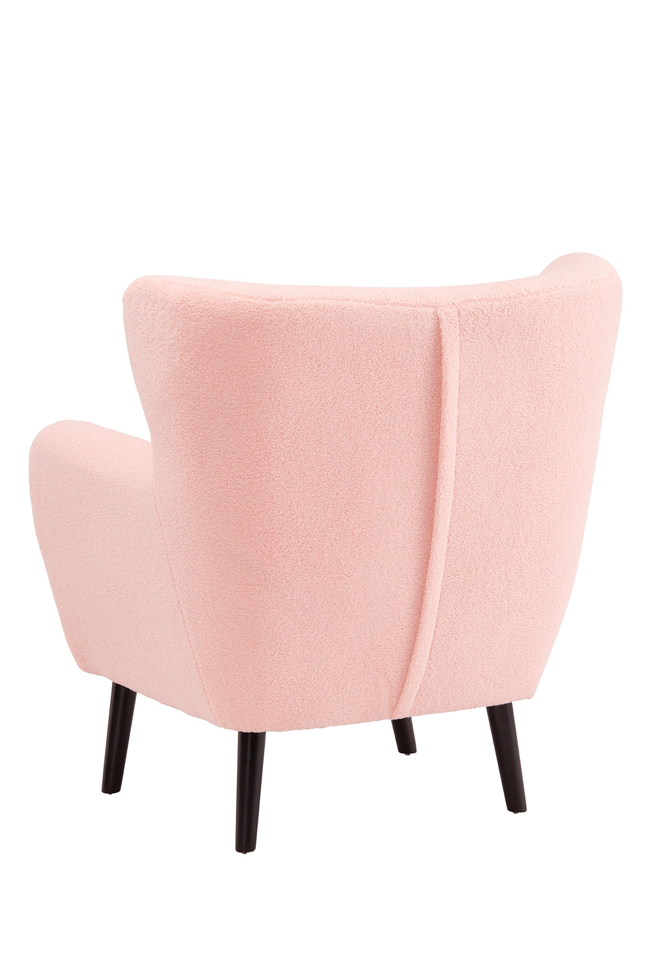 Yak Armchair - Short Faux Sheepskin - Pink