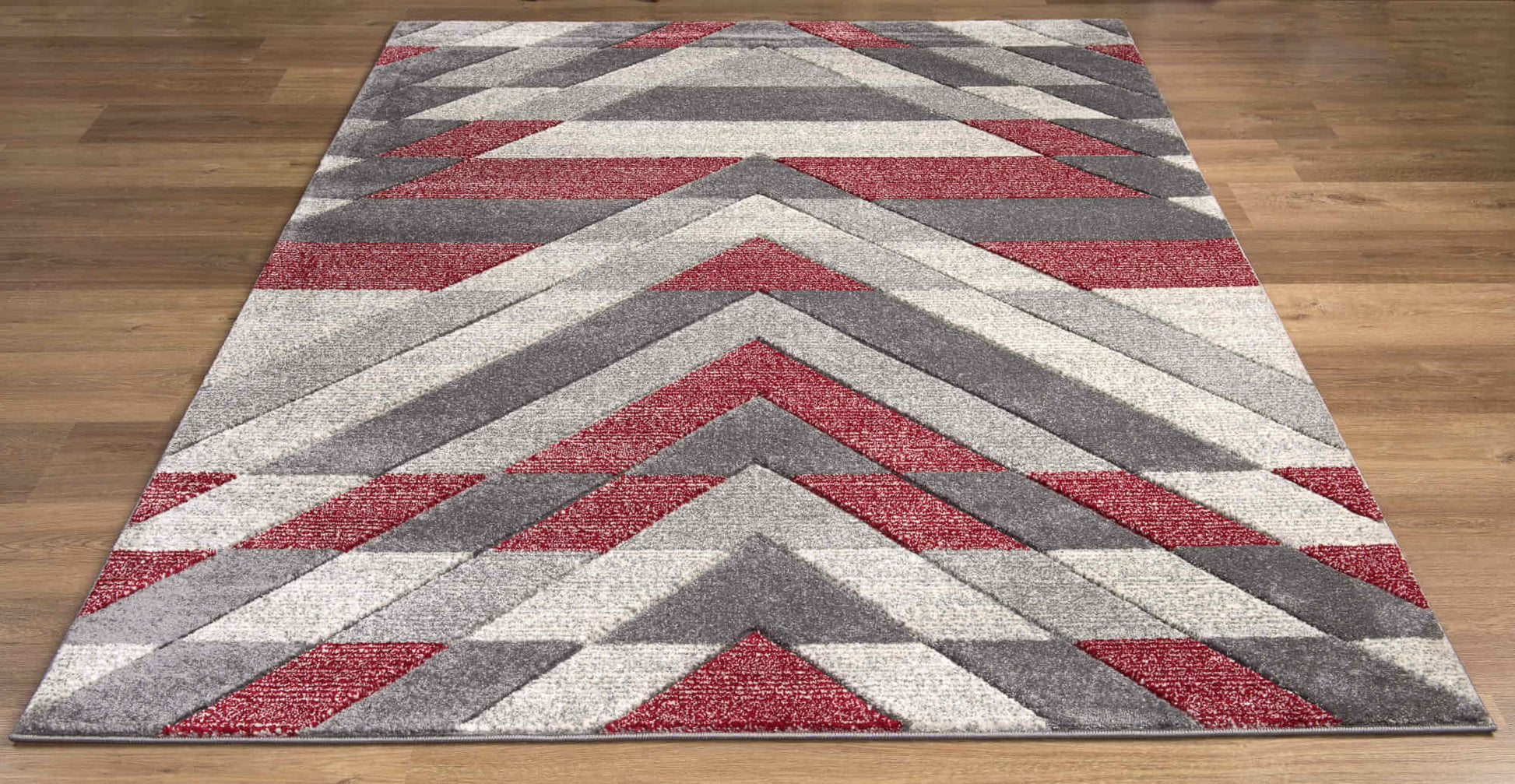 Asher Rug Grey - Red