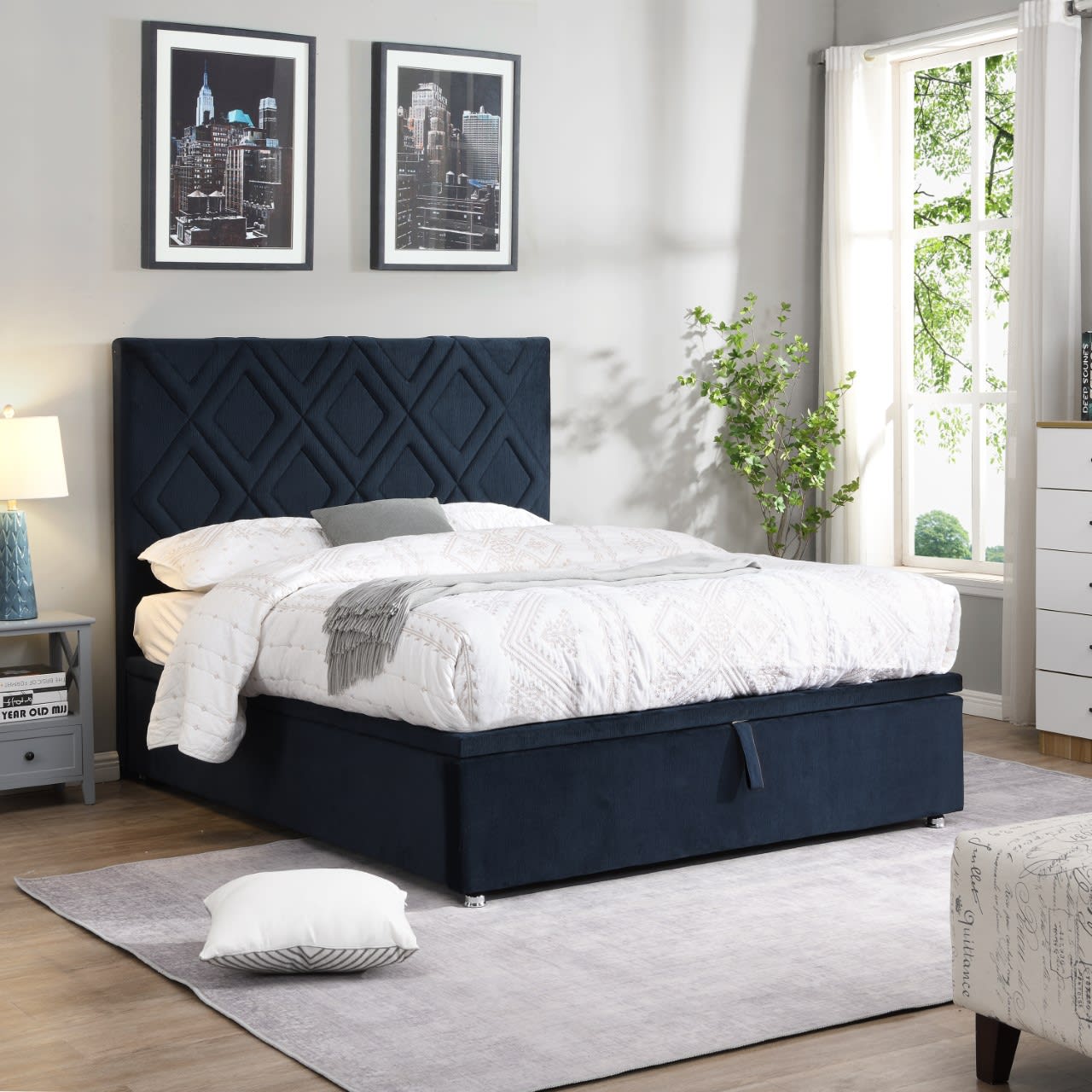 King bed deals frame in store