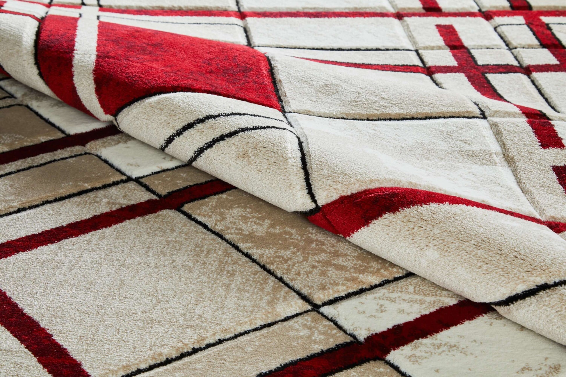 Accra Rug - Cream Red
