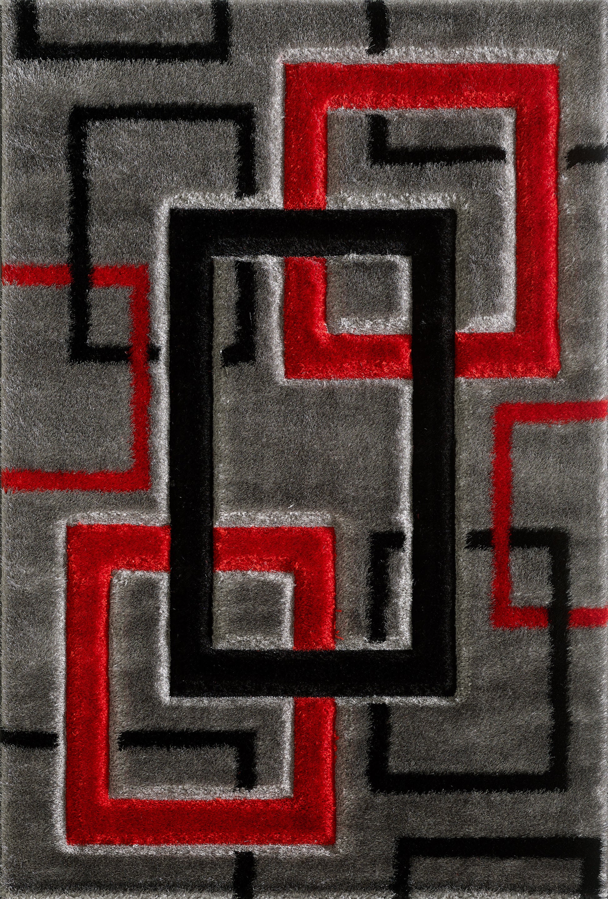 Mercury Rug - Grey Red