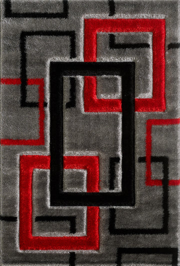 Mercury Rug - Grey Red