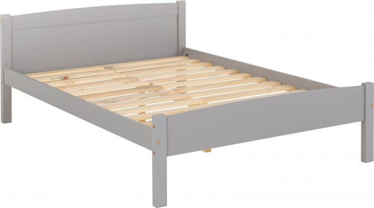 Amber 4'6" Double Bed Grey Slate- The Right Buy Store