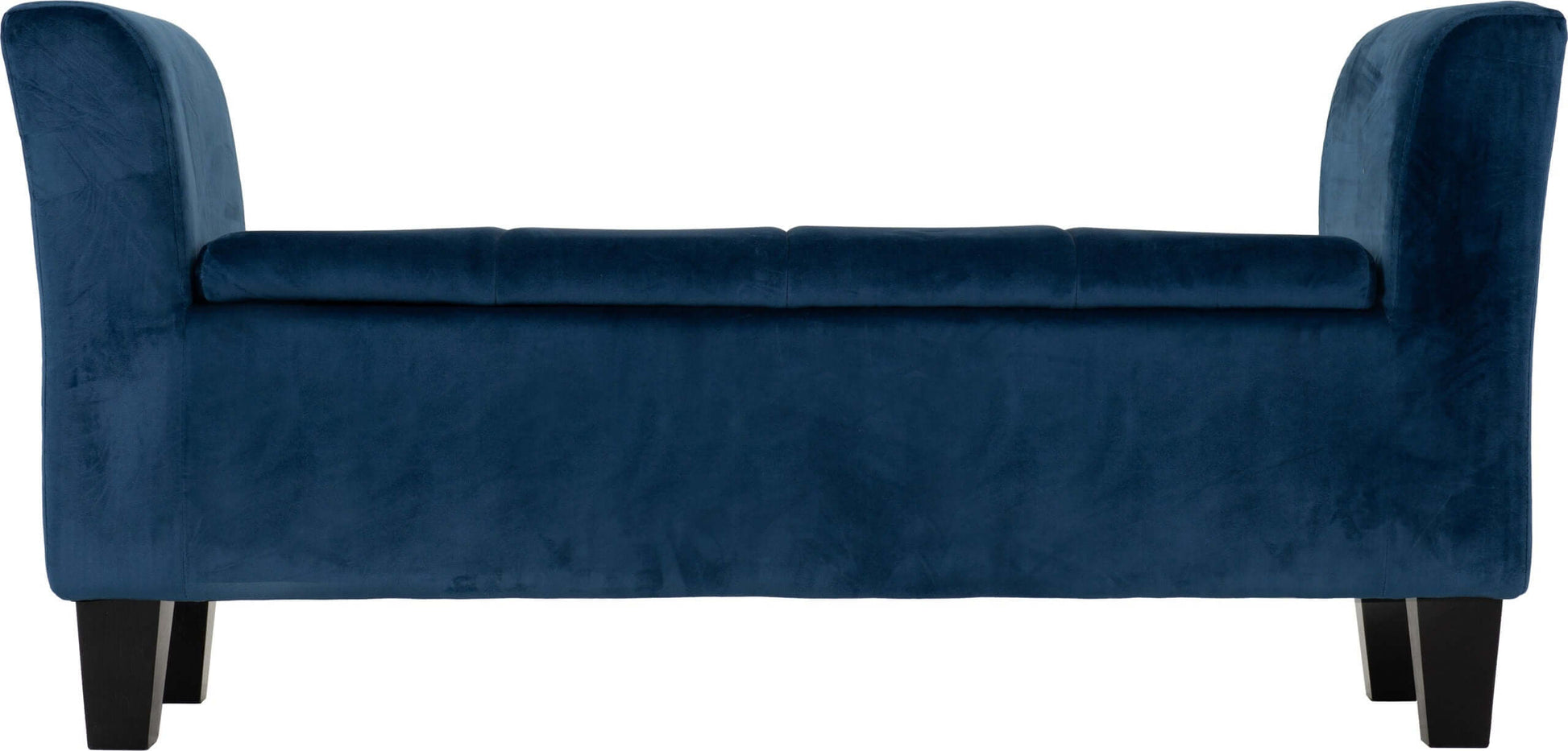 Amelia Storage Ottoman Blue Velvet Fabric- The Right Buy Store