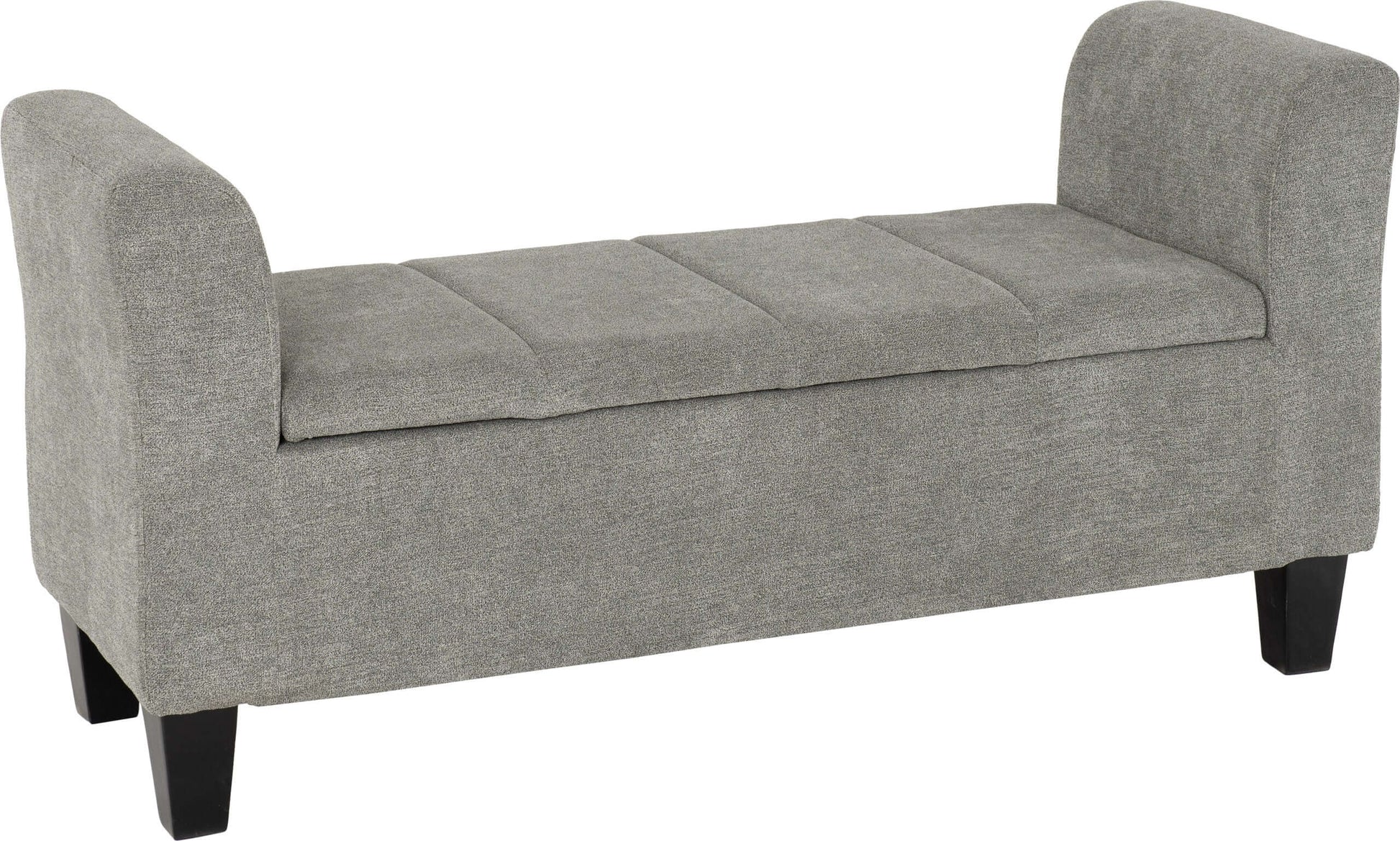 Amelia Storage Ottoman Dark Grey Fabric- The Right Buy Store