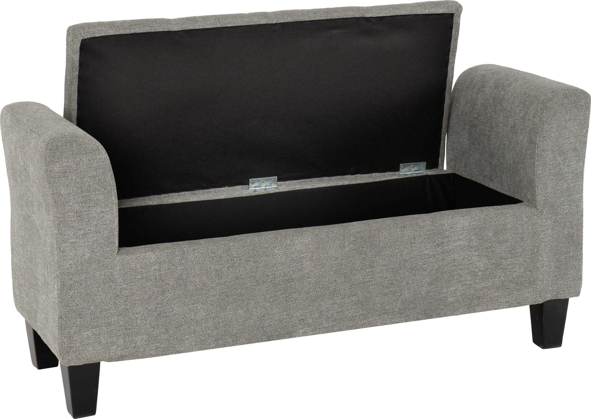 Amelia Storage Ottoman Dark Grey Fabric- The Right Buy Store
