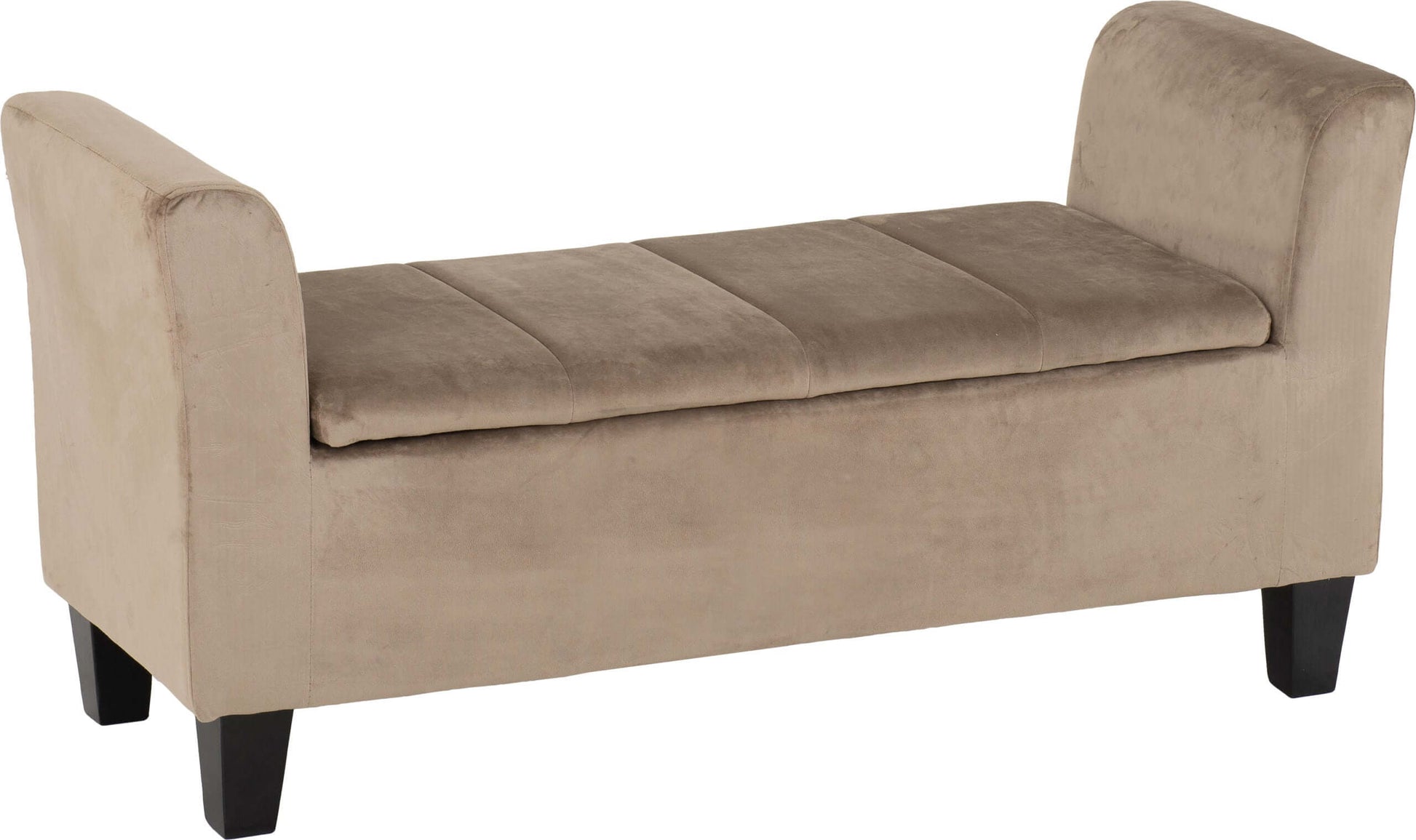 Amelia Storage Ottoman Oyster Velvet Fabric- The Right Buy Store