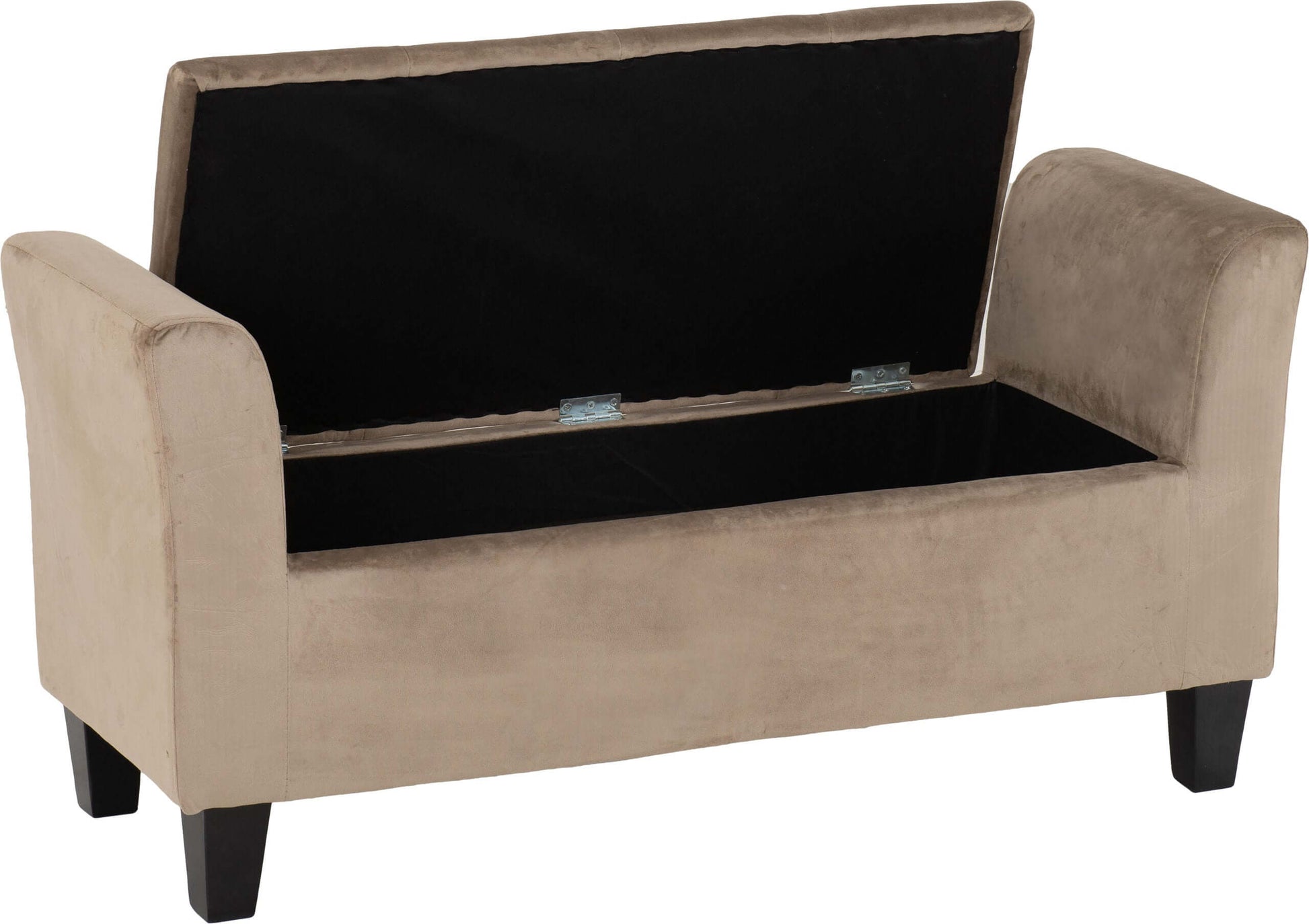Amelia Storage Ottoman Oyster Velvet Fabric- The Right Buy Store