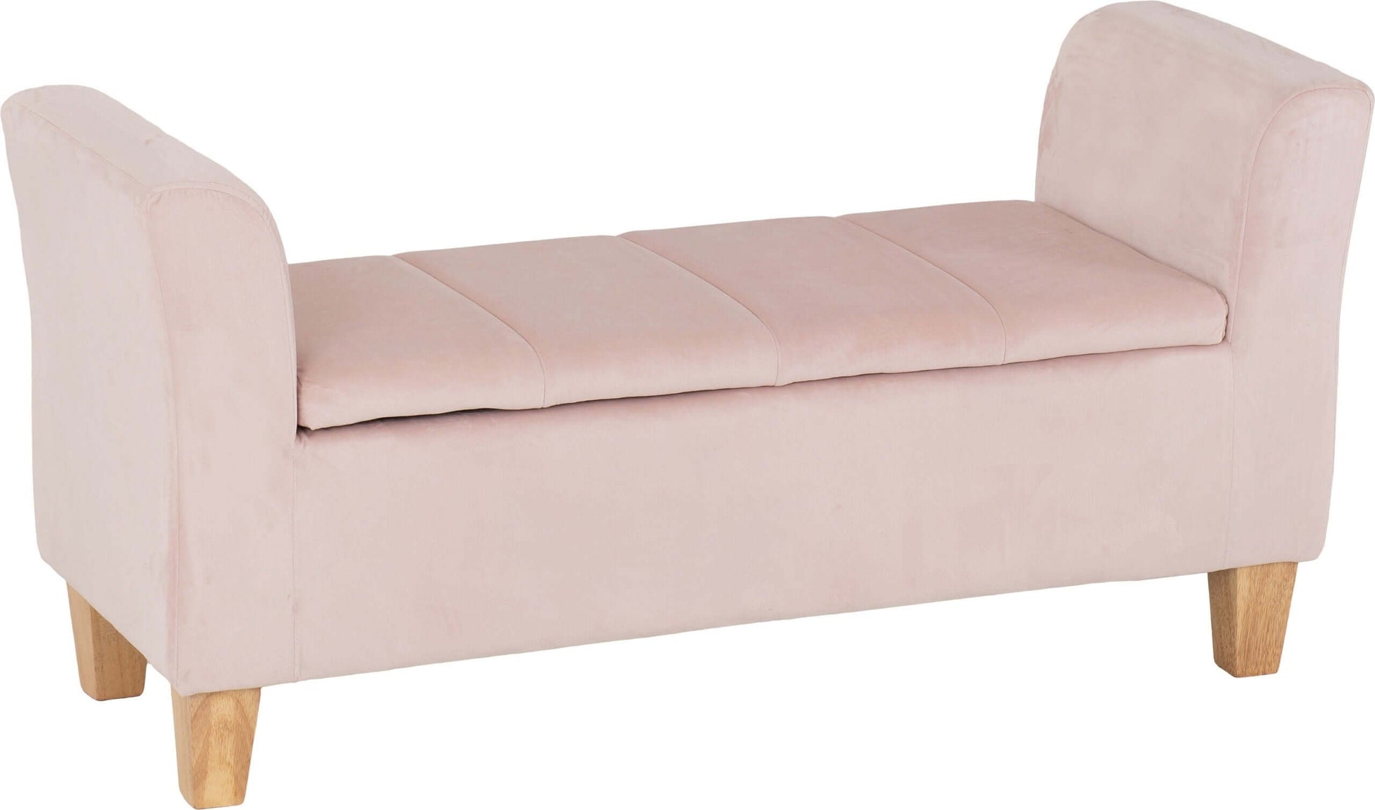Amelia Storage Ottoman Pink Velvet Fabric- The Right Buy Store