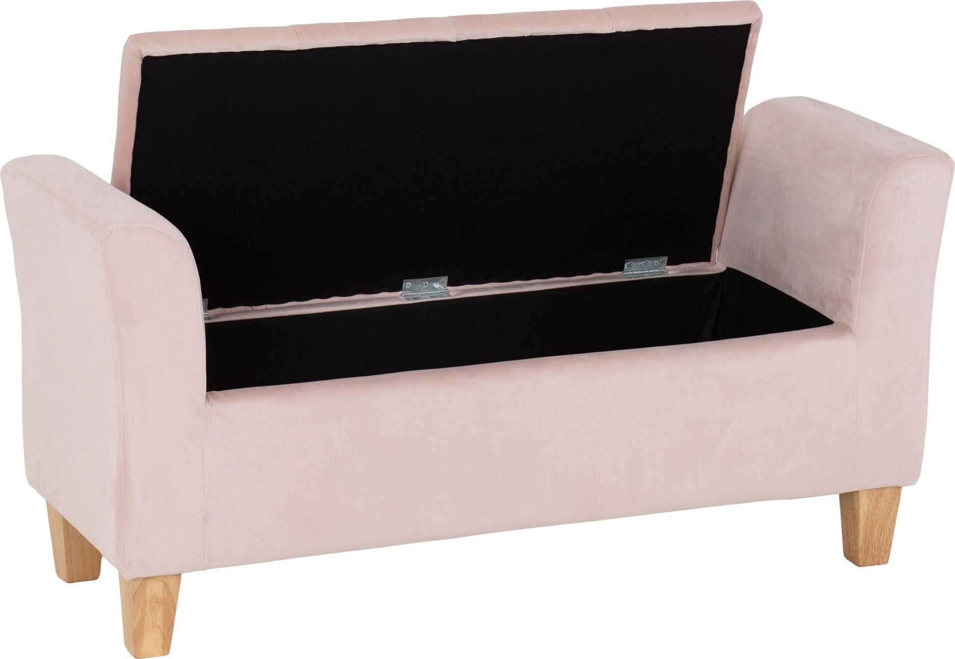 Amelia Storage Ottoman Pink Velvet Fabric- The Right Buy Store