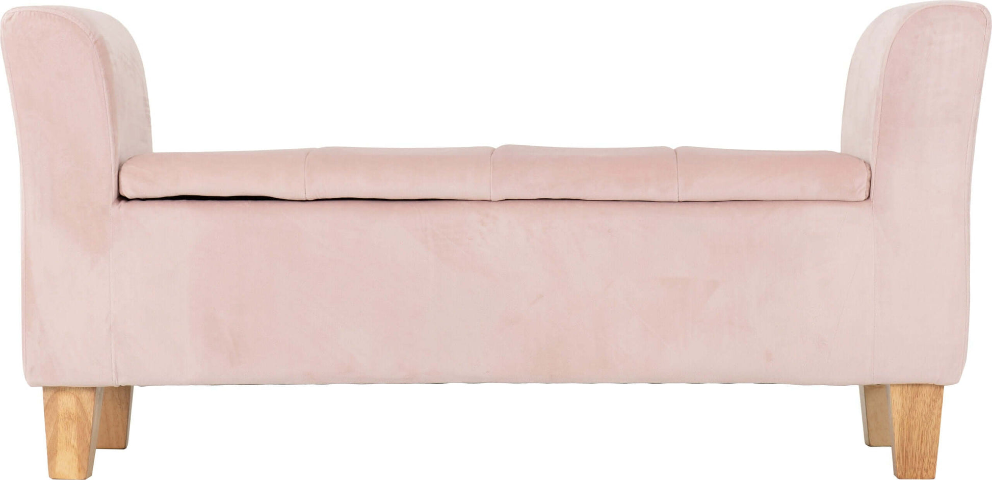 Amelia Storage Ottoman Pink Velvet Fabric- The Right Buy Store