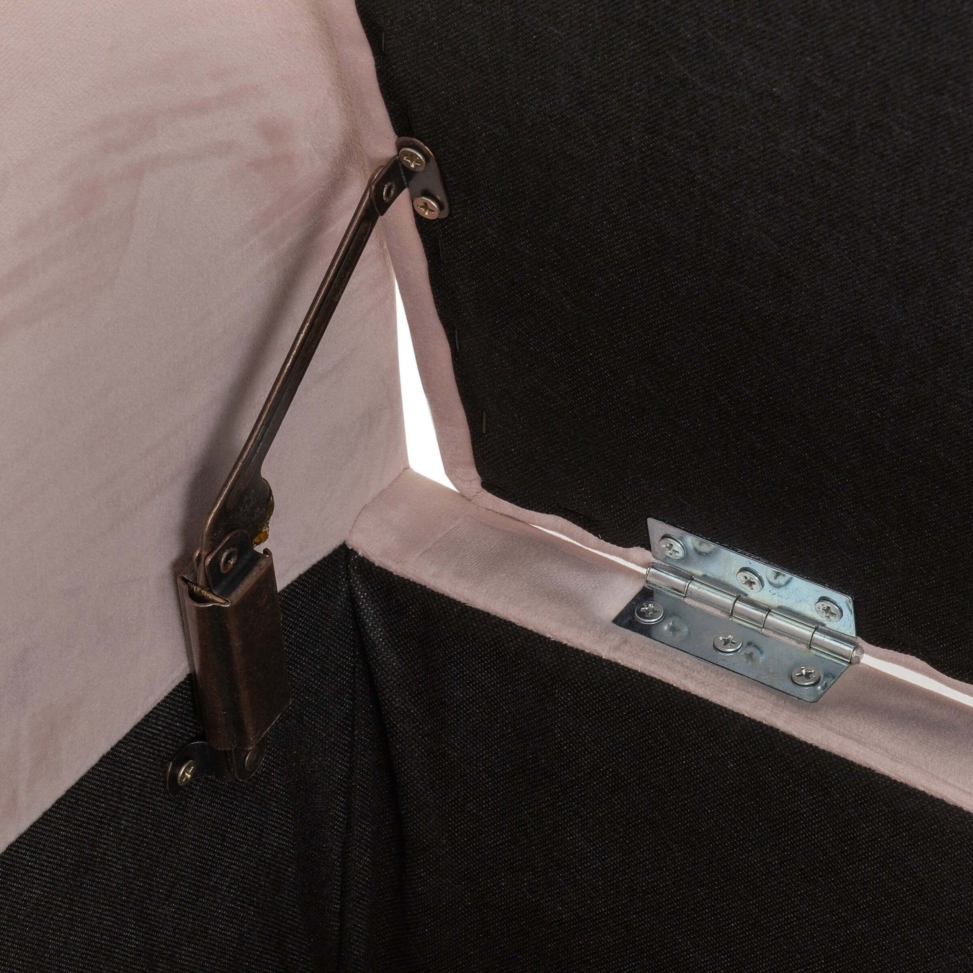 Amelia Storage Ottoman Pink Velvet Fabric- The Right Buy Store