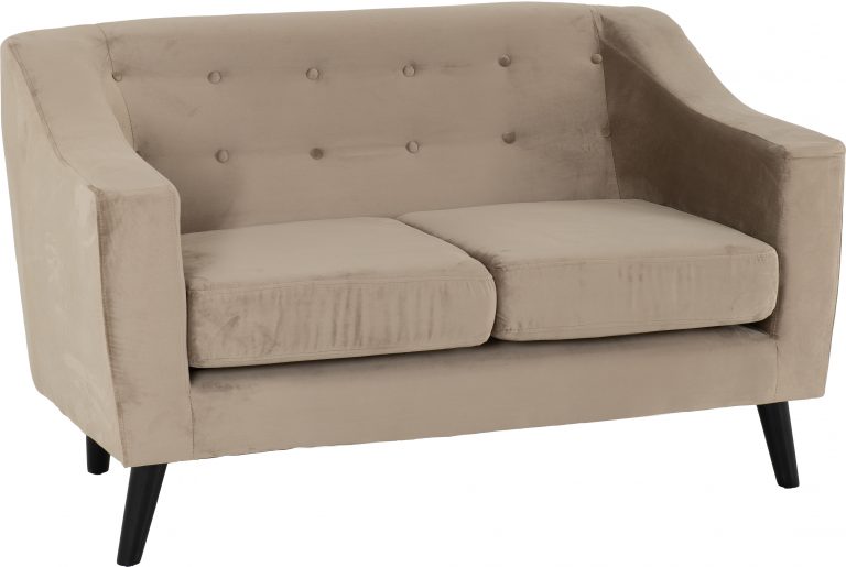 Ashley 2 Seater Sofa Oyster Velvet Fabric- The Right Buy Store