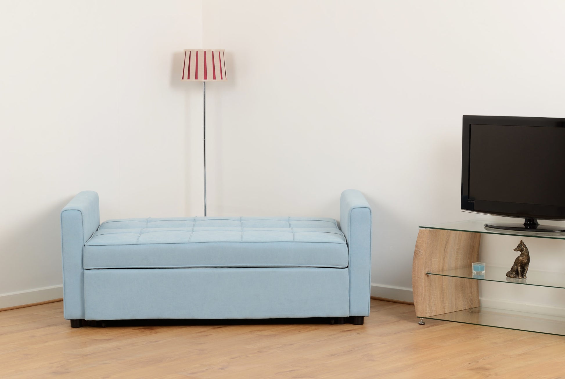 Astoria Sofa Bed - Light Blue Fabric - The Right Buy Store