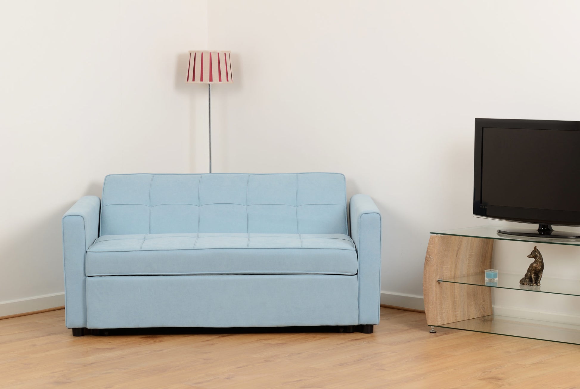 Astoria Sofa Bed - Light Blue Fabric - The Right Buy Store