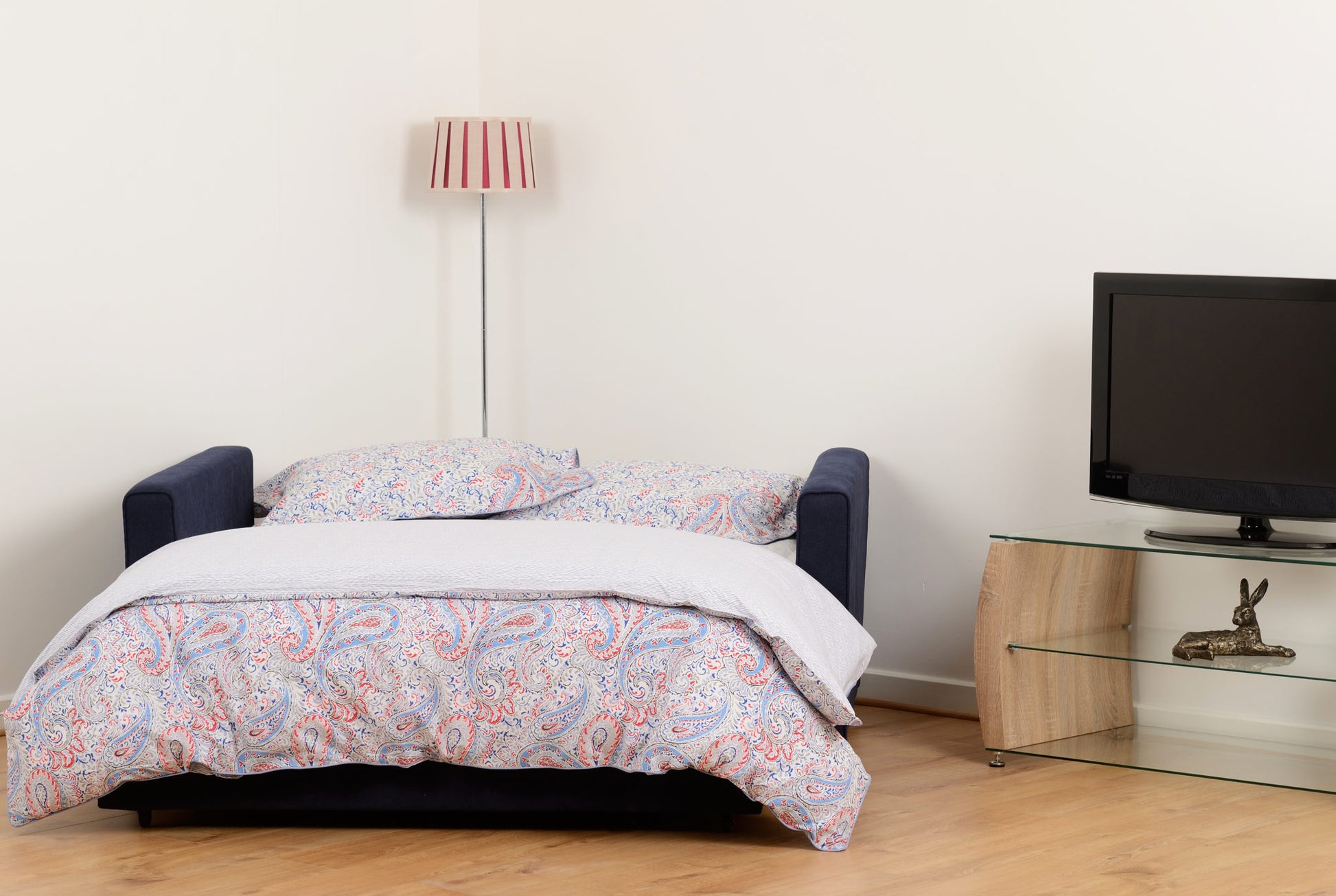 Astoria Sofa Bed - Navy Blue Fabric - The Right Buy Store