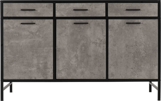 Athens Sideboard- Concrete Effect/Black