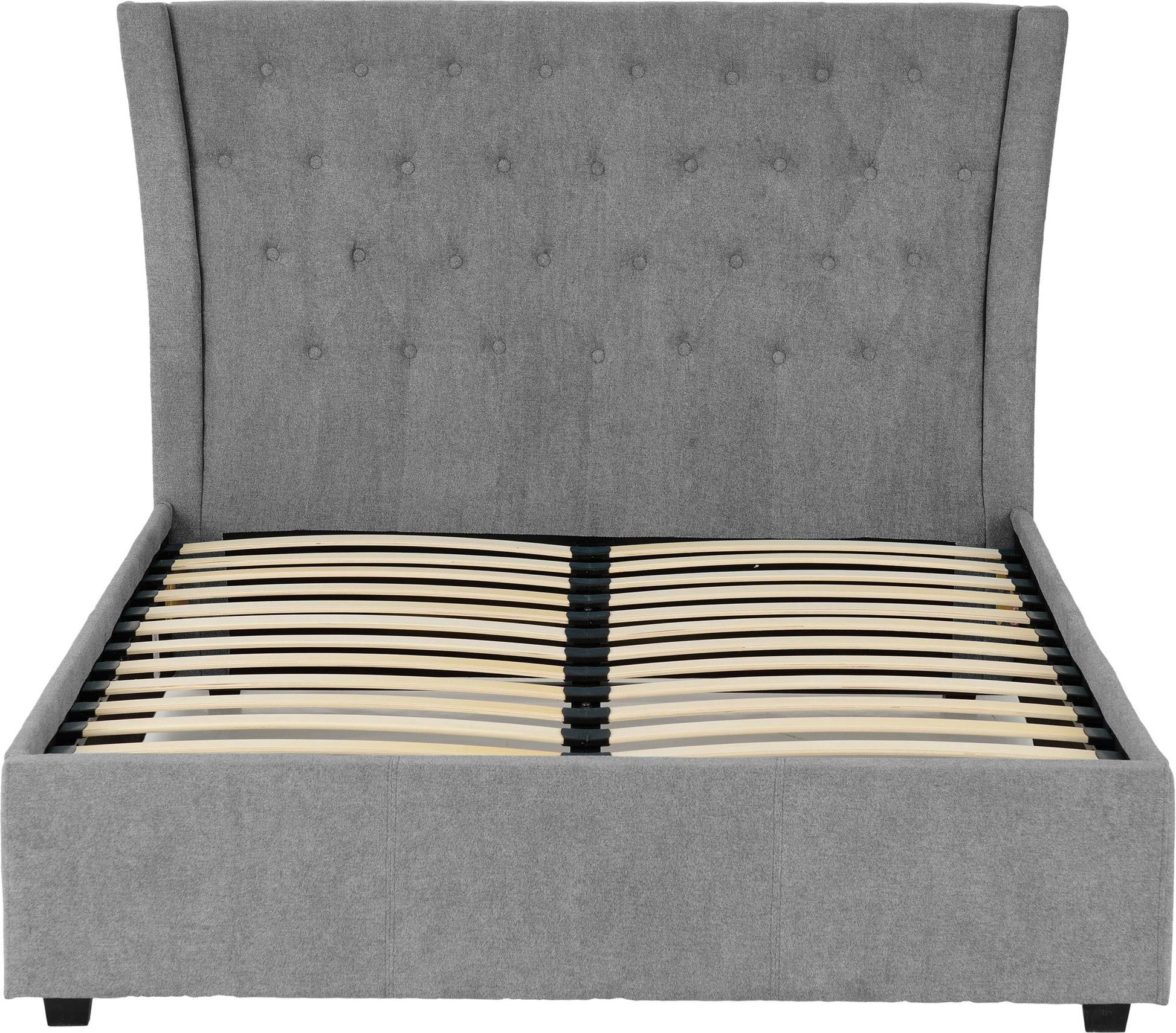 Camden 4'6" Bed - Grey Fabric - The Right Buy Store
