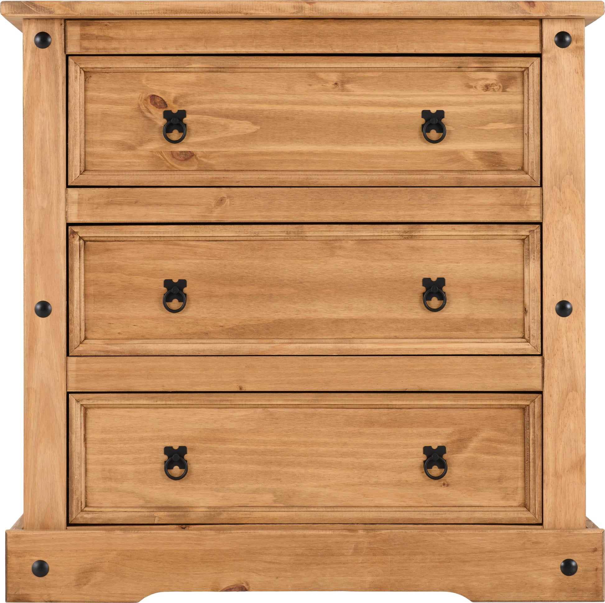 Corona 3 Drawer Chest - Distressed Waxed Pine
