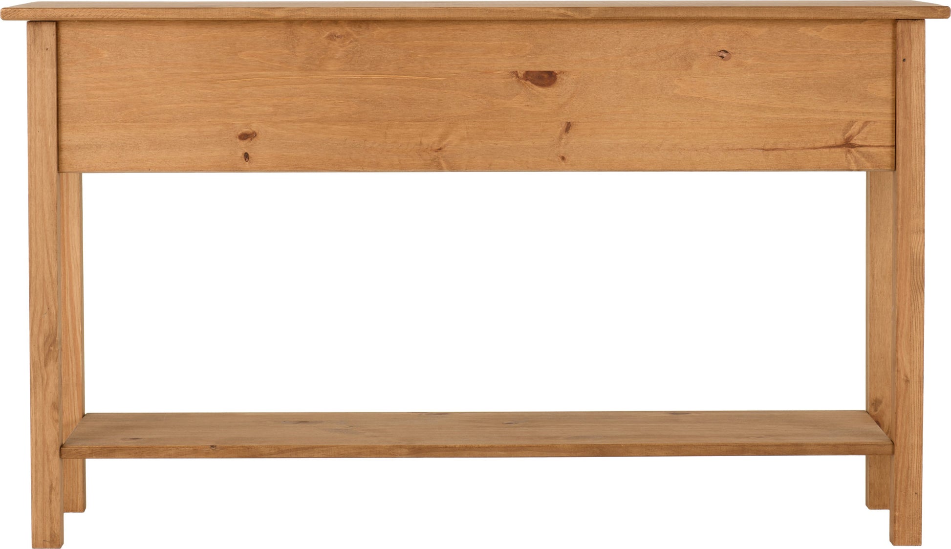 Corona 3 Drawer Console Table With Shelf- Distressed Waxed Pine