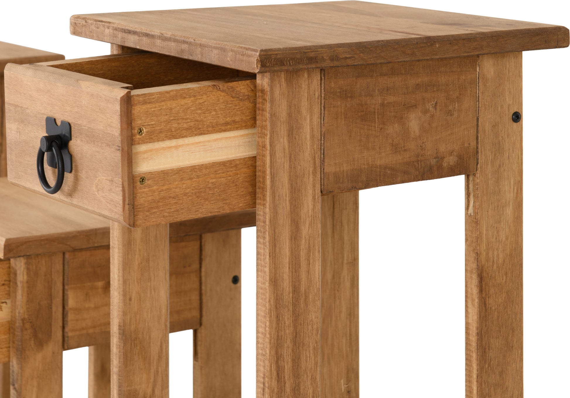 Corona Plant Stands (Set of 3) - Distressed Waxed Pine