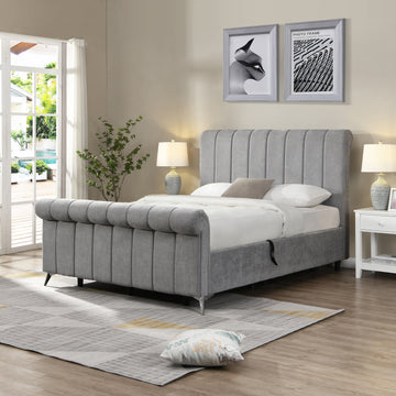 Carlow Gas-Lift Bed - Grey