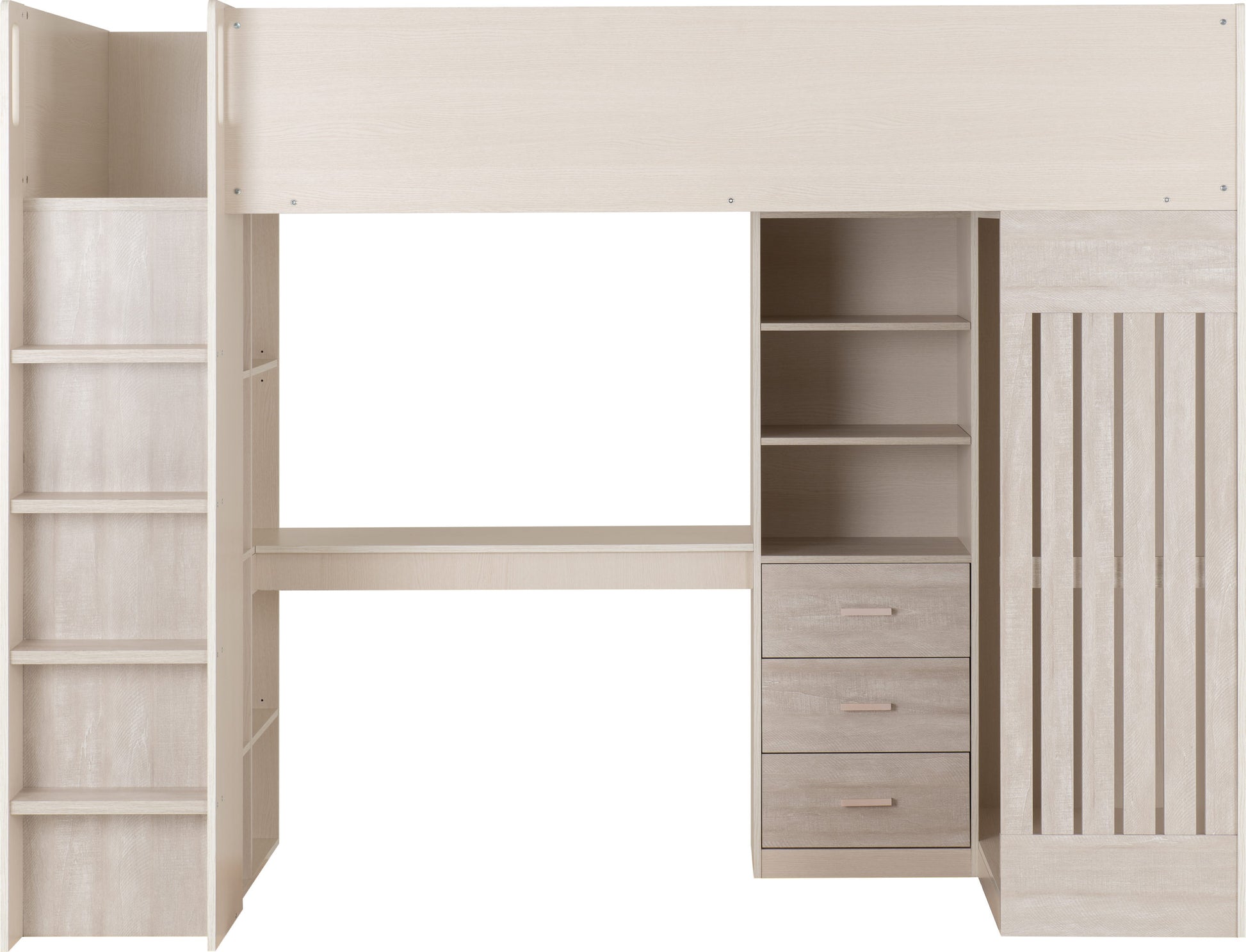 Jupiter High Sleeper Bed -  White/Grey