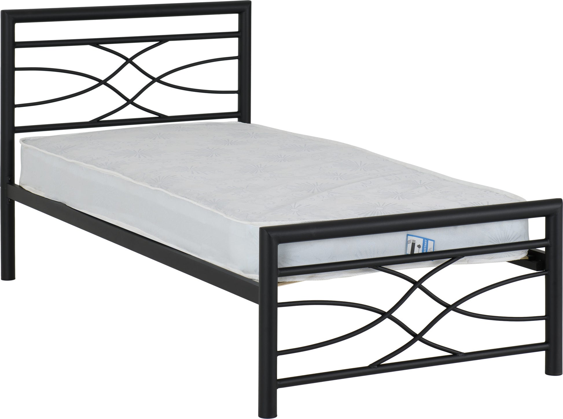 Kelly 3' Single Bed - Black