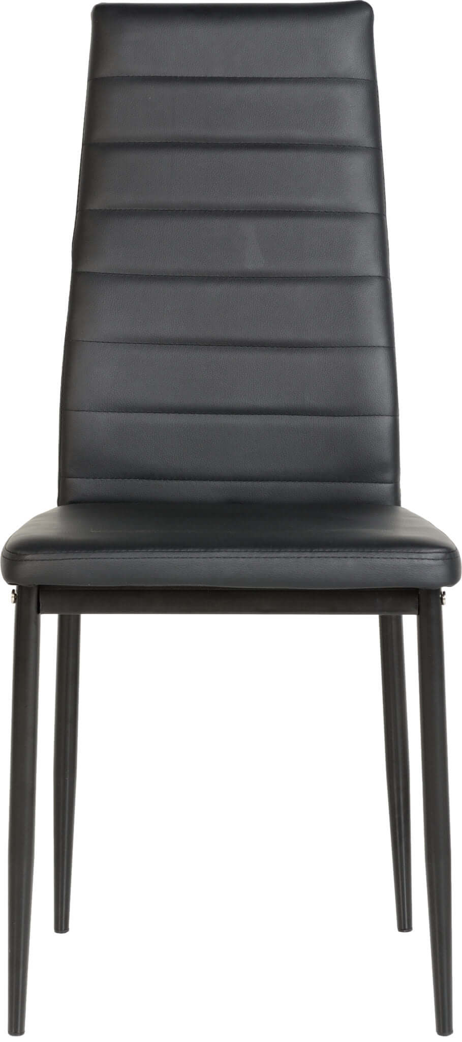 Abbey Chair x 2 Black Faux Leather- The Right Buy Store