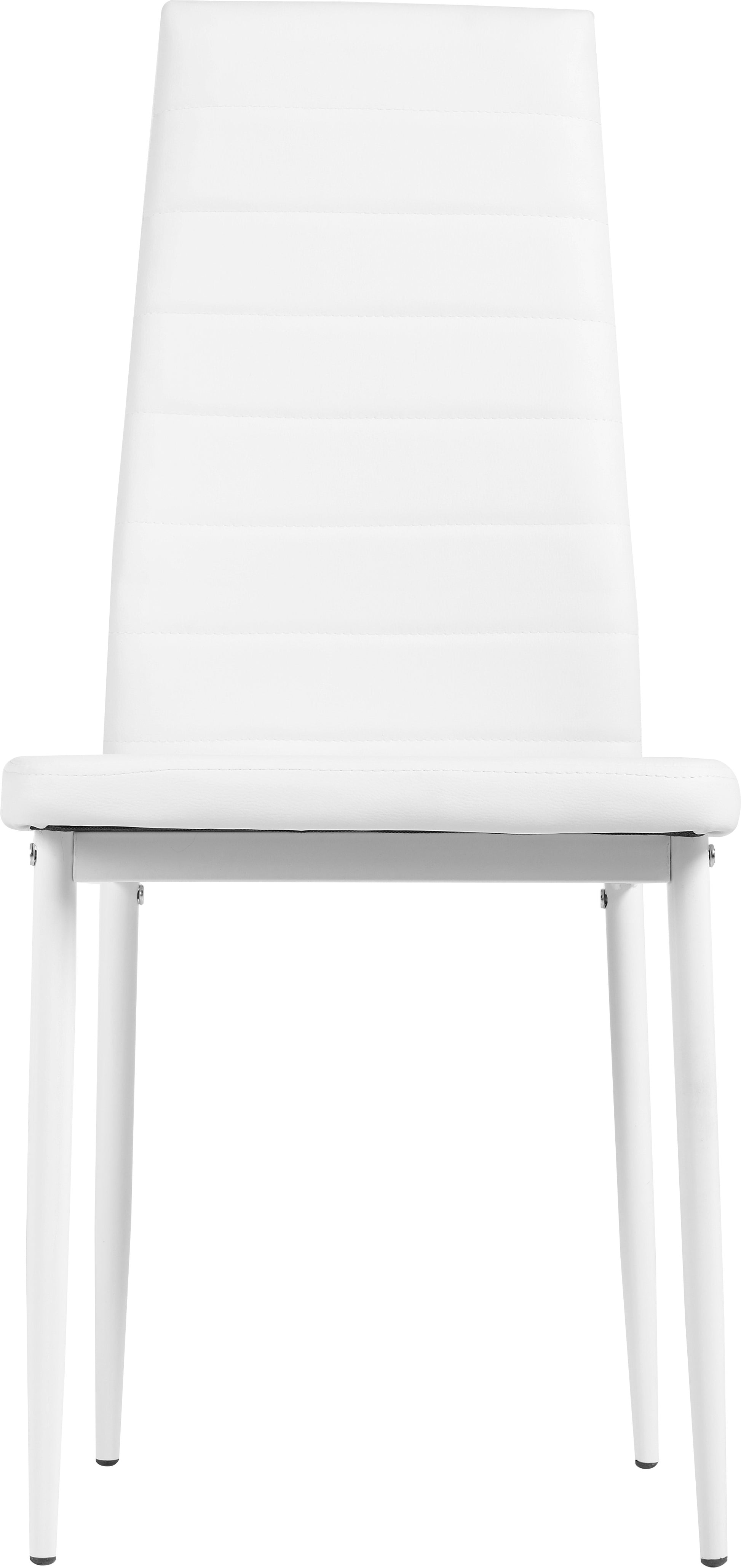 Abbey Chair x 2 White Faux Leather- The Right Buy Store