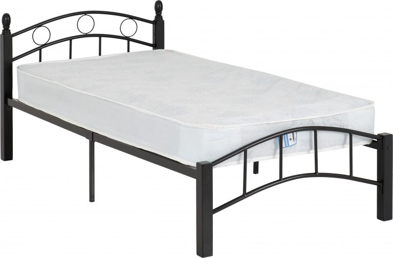 Luton 3' Single Bed - Black