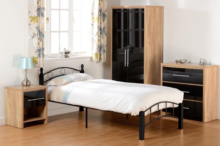 Luton 3' Single Bed - Black