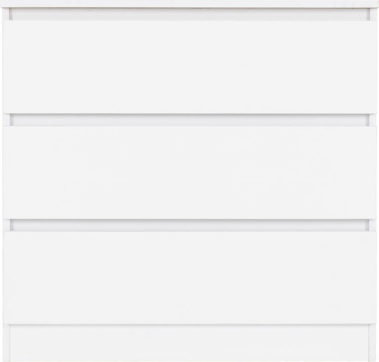 Malvern 3 Drawer Chest White - The Right Buy Store