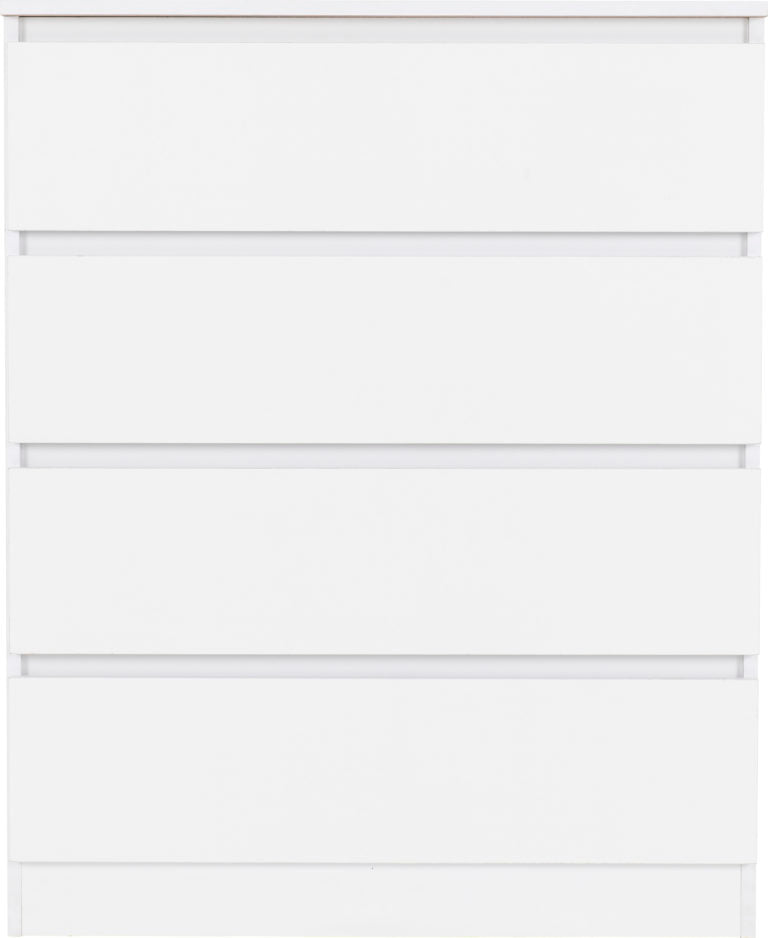 Malvern 4 Drawer Chest White- The Right Buy Store